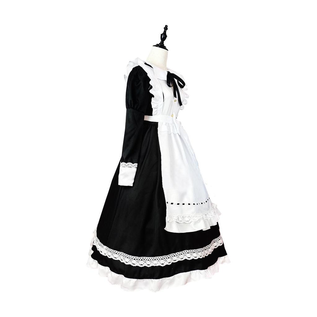 Classic Long Sleeve Maid Costume - British Butler & Japanese Uniform Cosplay