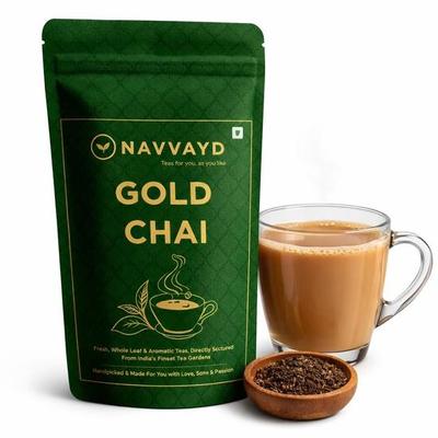 Navvayd Altın Çay (1 kg), Assam Chaipatti & Darjeeling Leaf, Güçlü Chai Tozu Siyah Çay