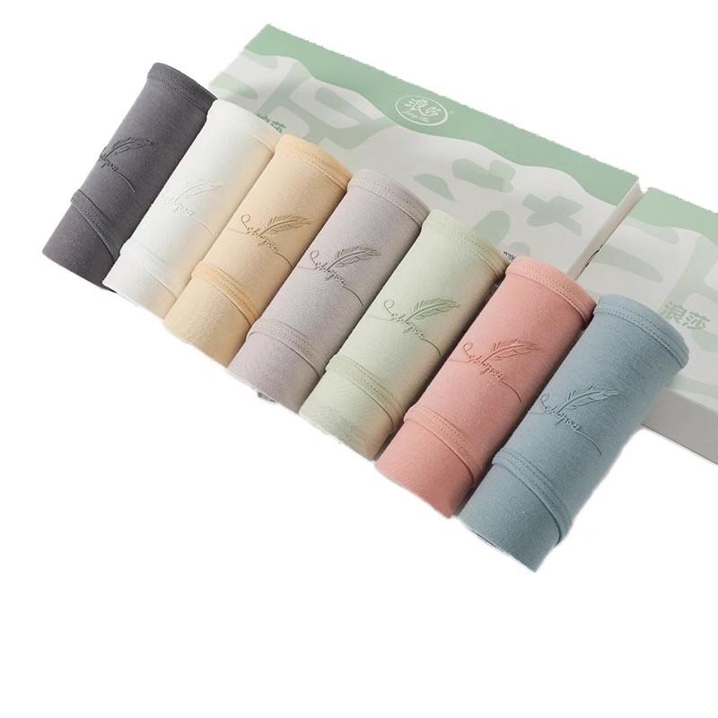 Langsha Women s Seamless Pure Cotton Mid-Waist Briefs (7-Pack) XXL