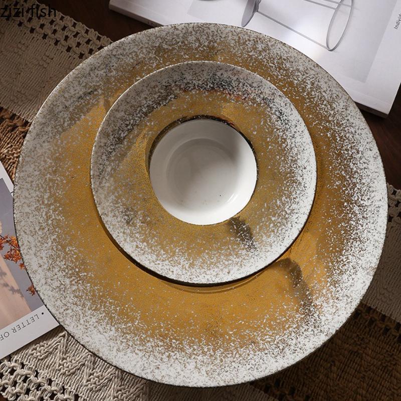 Ceramic Straw Hat Plate Pasta Dish Soup Plates Fruit Bowl Salad Bowl Dining Plate Serving Plates Snack Tray Dessert Bowls Dish