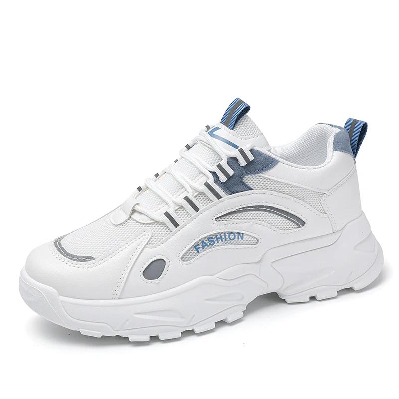 

Модные мужские спортивные кроссовки для бега Осенняя мода Дышащая сетка Удобные бежевые повседневные кроссовки Tenis Masculinos Zapatillas Hombre 39 синий