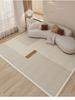 Round Non-Slip Velvet Carpet – Modern Cream for Living Room, Bedroom, or Entrance