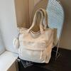 Corduroy Women's Large Capacity Tote Bag Commuter Shoulder Underarm Bag