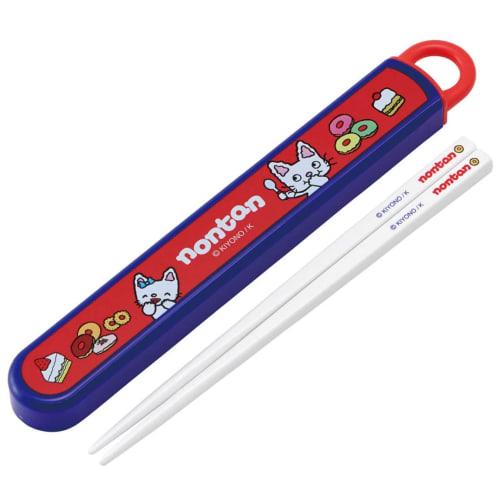 Skater Children's Chopsticks and Chopstick Case Set, Antibacterial Nontan, Made in Japan, 16.5cm, ABS2AMAG-A