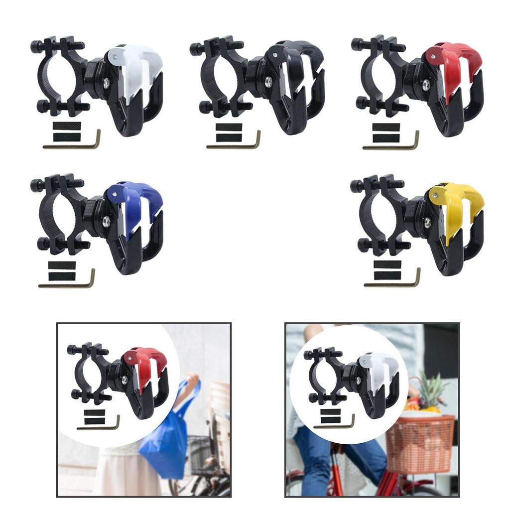 Universal Bike Hanger Hook Motorcycle Hanger Hook Adjustable Pipe Clamp Double Hooks Iron Sturdy Hanger Gadget Hanging Hook