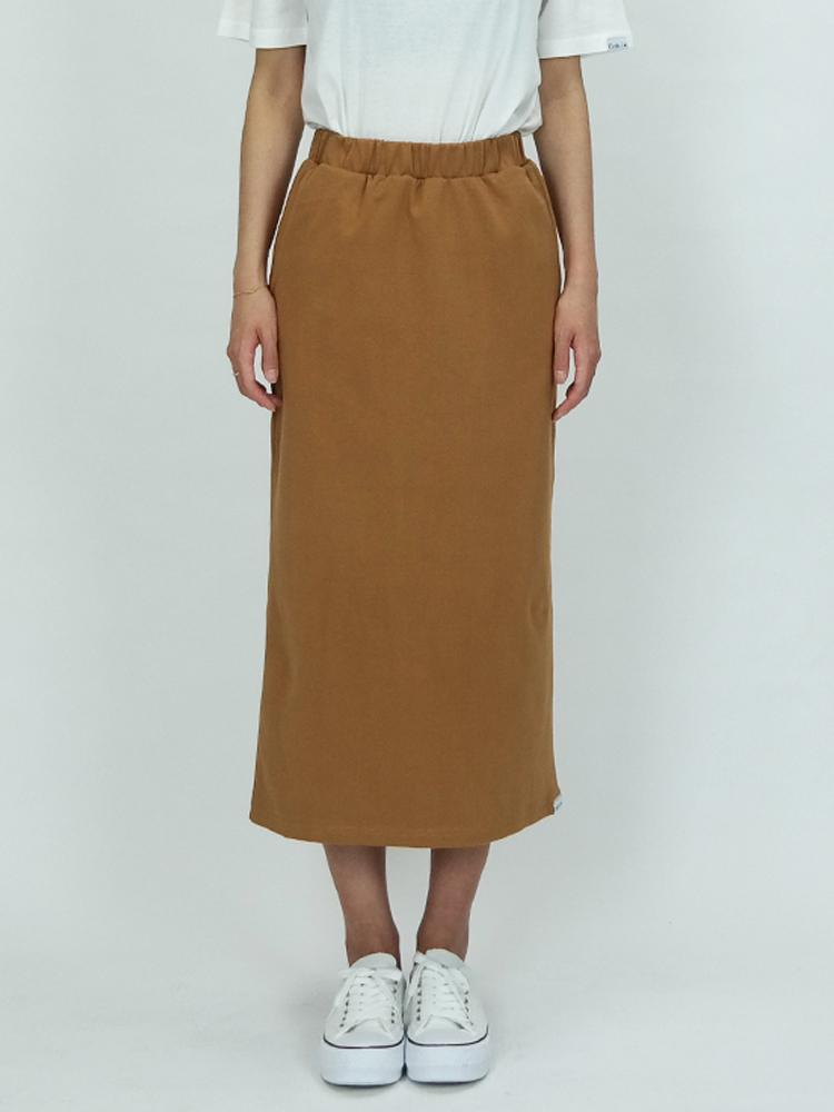 Code Iam Milano Spandex H-Line Long Skirt Camel