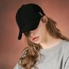Silver stud over fit ball cap Black [VARZAR]