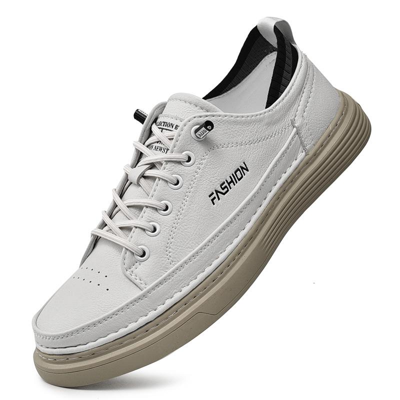 Mode 2024 Atmungsaktiv für Herren Skate Schuhe Herren Allround Männlich Bequem Leder Sneaker Klassisch Low Top Neue Herrenschuhe Freizeitschuhe