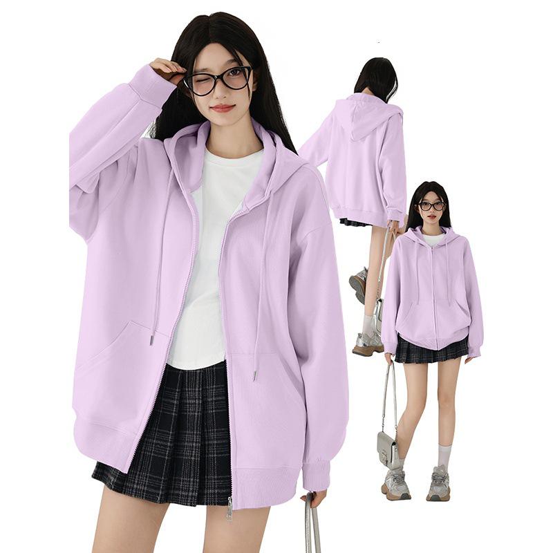 

2025 Chic Petite Women s Hooded Cardigan: Loose, Lazy Style Short Sweatshirt XL