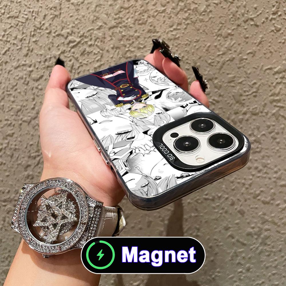 Mato seihei no slave Tenka Izumo Translucent MagSafe Mobile Phone Case for iPhone 17 16 15 14 13 12 11 Air Pro Max Plus Colorful