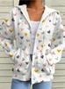 2026 Autumn and Winter New Style Women's Zipper Hoodie with 3D Five-Pointed Star Pattern Printing Casual and Comfortable