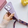 Retro-Tragegurt-Hülle für iPhone 17 16 14 13 12 Mini 11 X XS Plus 15 Pro Max 15P Schulter-Crossbody-Lanyard Hals Weiche Silikonabdeckung