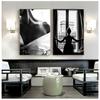 Black and White Sexy Window Girl Nordic Canvas Painting Fashion Beautiful Woman Posters Wall Art Pictures Living Room Home Decor