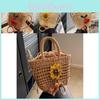 Trendy Summer Handwoven Purse For Women Fashionable Rattan Beach Handbag