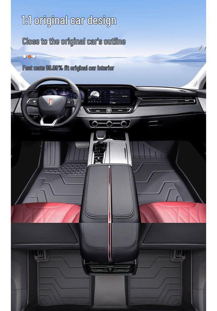 Red Flag HS5 Full Coverage TPE Floor Mats with Trunk Mat