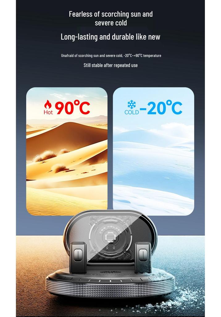 2026 Upgraded Universal Non-slip Car Phone Holder for Dashboard & Center Console