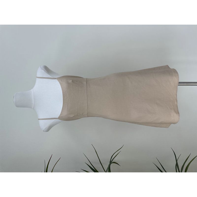 

2025 Summer New Simple Simple Beauty Gentle Light Color Loose Cotton Linen Solid Suspender Skirt Mid Skirt No. 2 color L