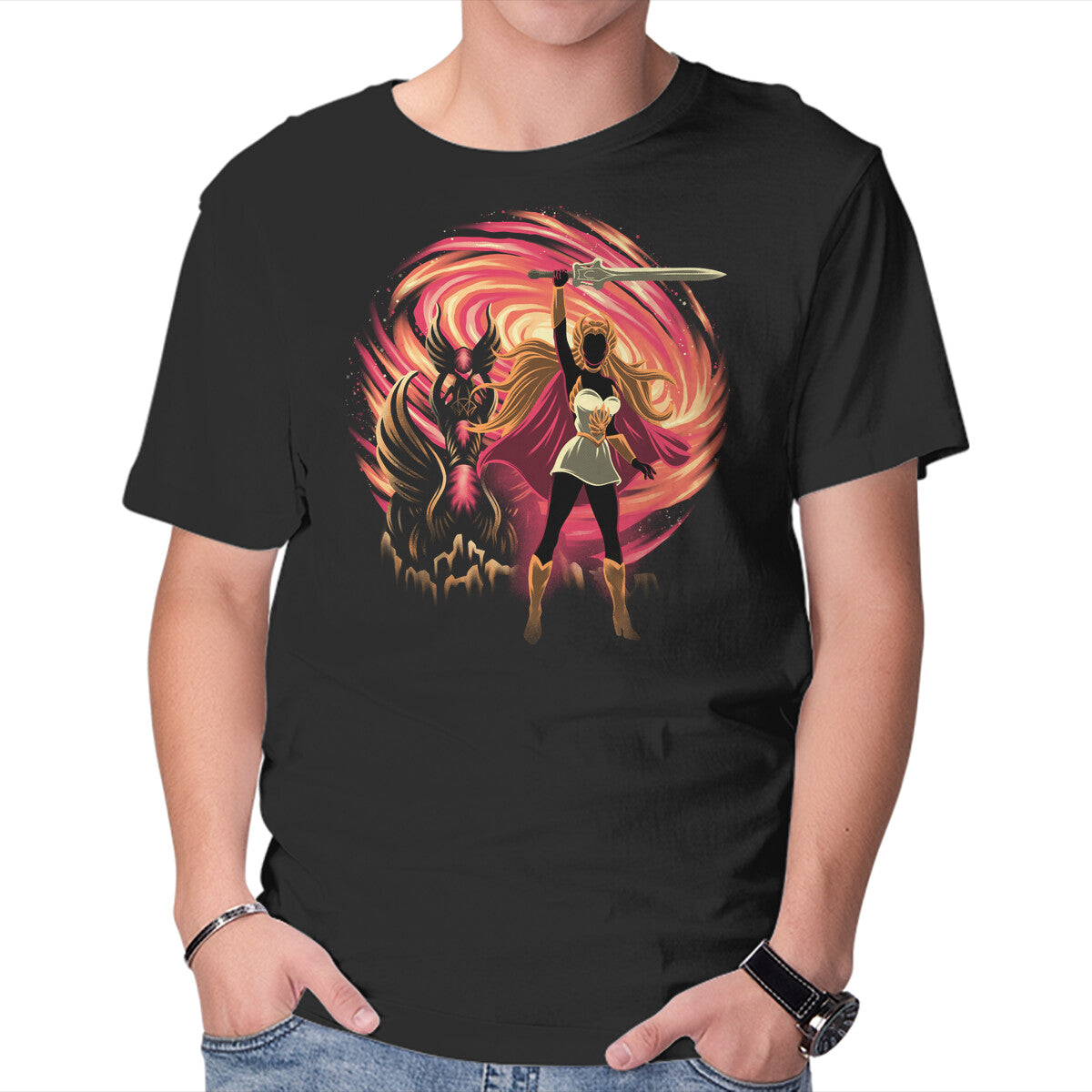 Unisex Crew Neck T-Shirt Guardian Of Etheria Graphic Short Sleeve Casual Tee XXXXL