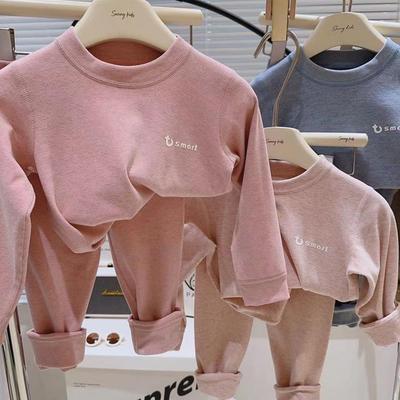 Conjunto de Pijama de Lã e Seda para Crianças: Roupa de Casa Quente para Outono/Inverno para Bebês e Crianças