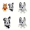 Adorable Blue And Orange Plush Dog Dolls Soft Crystal Velvet Toy For Kids