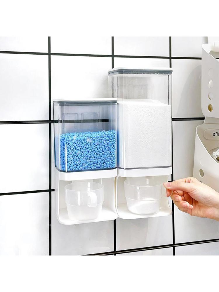 Powder Laundry Storage Box Clear Miscellaneous Grains Dispenser Suitable for Red Beans Bathroom Kitchen Food Storage Supplies