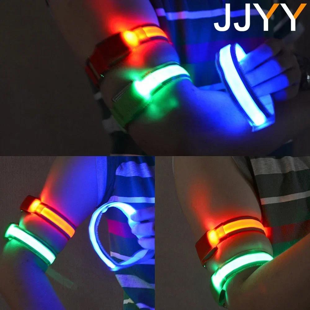 Outdoor Sports Night Running Armband - USB Rechargeable LED Light Reflective Safety Wristband for Cycling and Running