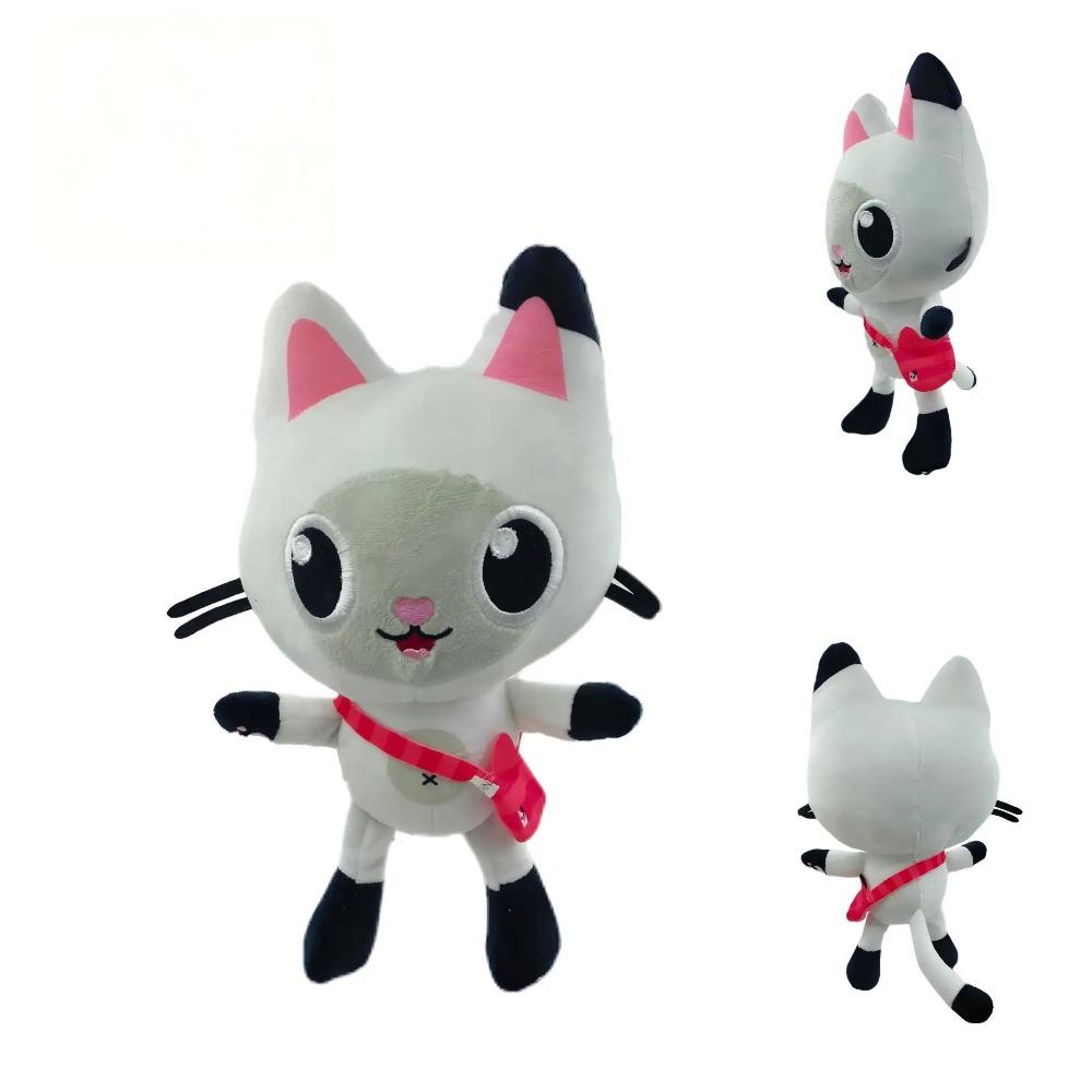 Neues Gabby's Dollhouse Plüschtier Mercat Cartoon Stofftiere Lächelnde Katze Auto Katze Umarmung Gaby Mädchenpuppen Kinder Geburtstagsgeschenke