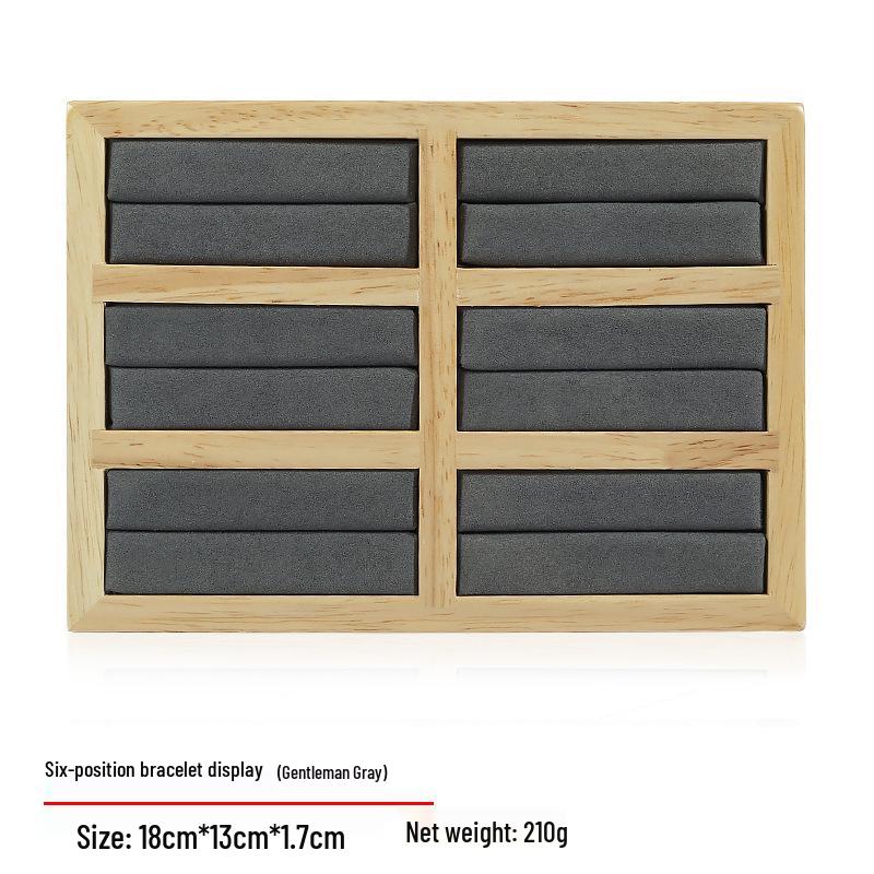 Solid Wood Jewelry Display Stand for Earrings, Rings, and Necklaces with Jade Tray