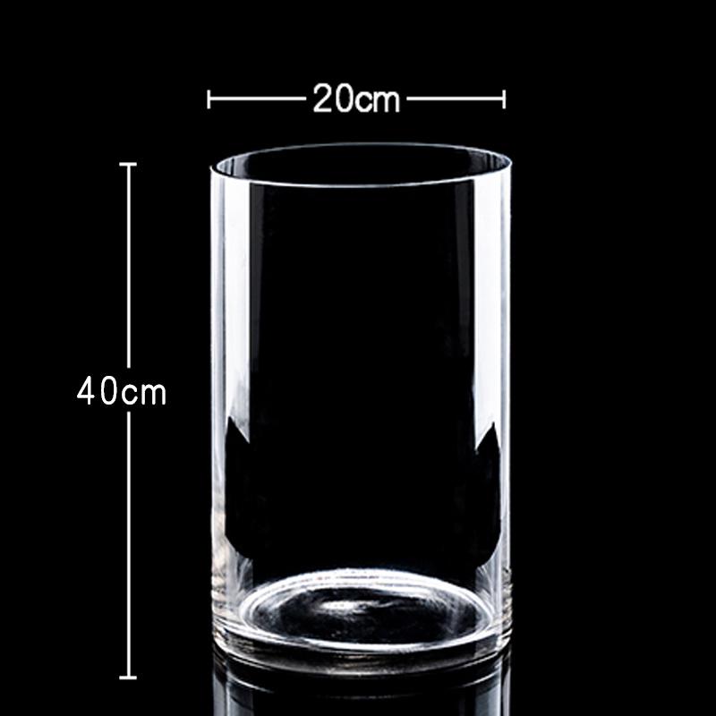 Bardzo Duży Przezroczysty Szklany Wazon do Salonu lub na Stół Jadalny - Idealny do Bambusa, Suszonych Kwiatów i Aranżacji Wodnych