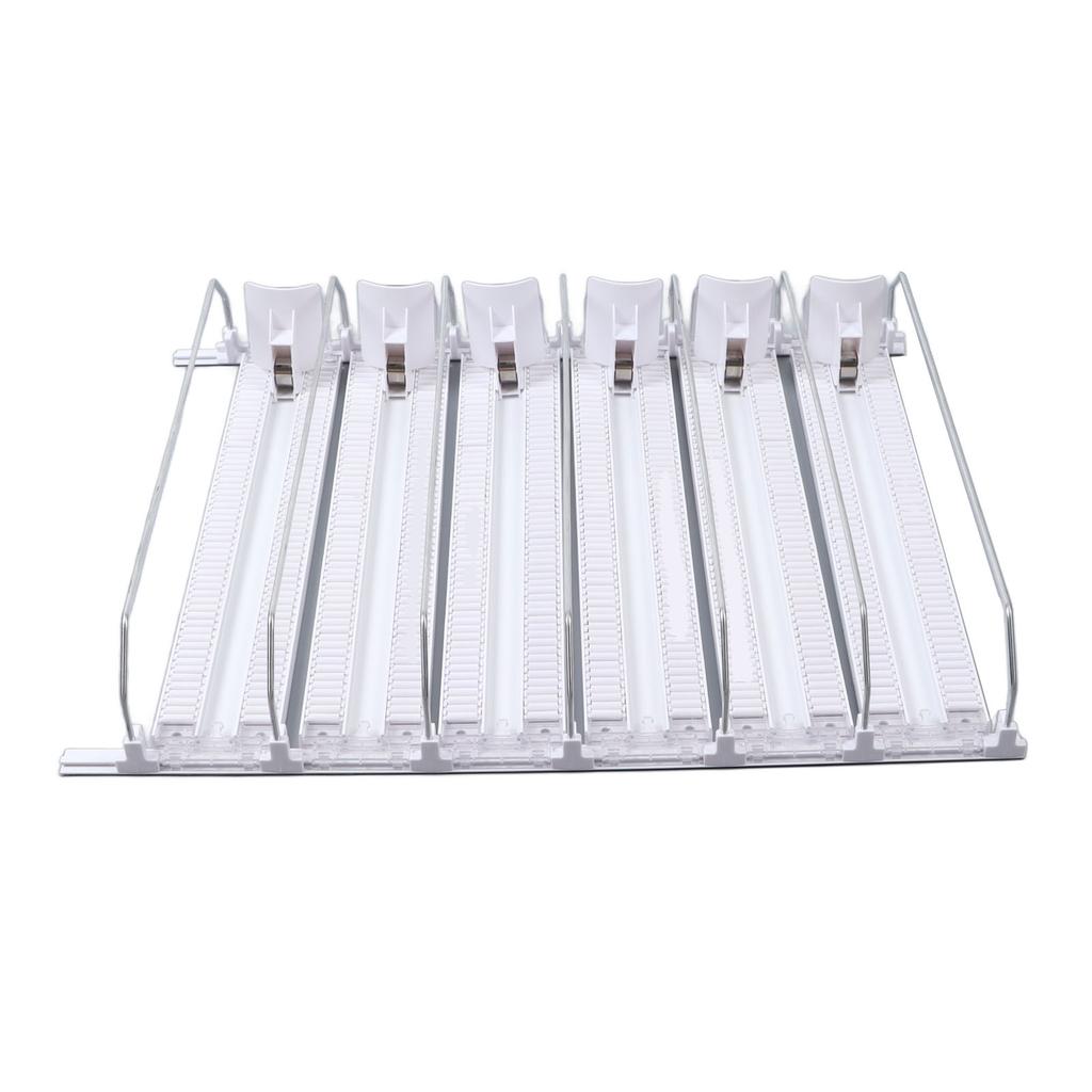 Selbstschiebender Getränkehalter 6 Reihen Verstellbare Breite Federbelastet Leichtgängig Große Kapazität 15in