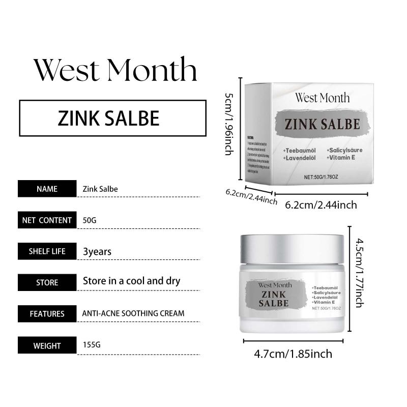 Westmonth Acne Cream Refreshing Oil Control Repair Acne Mild Soothing Closing Face Cream Skin Care155G
