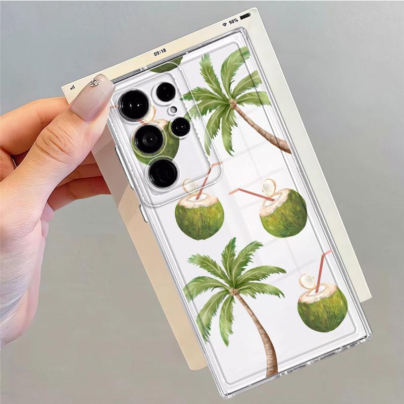 Phone Cover Case for Samsung Galaxy S26 Note 20 Ultra 10 S22 FE S21 S23 Ultra S25 Edge S20 Plus S24 Simple Coconut