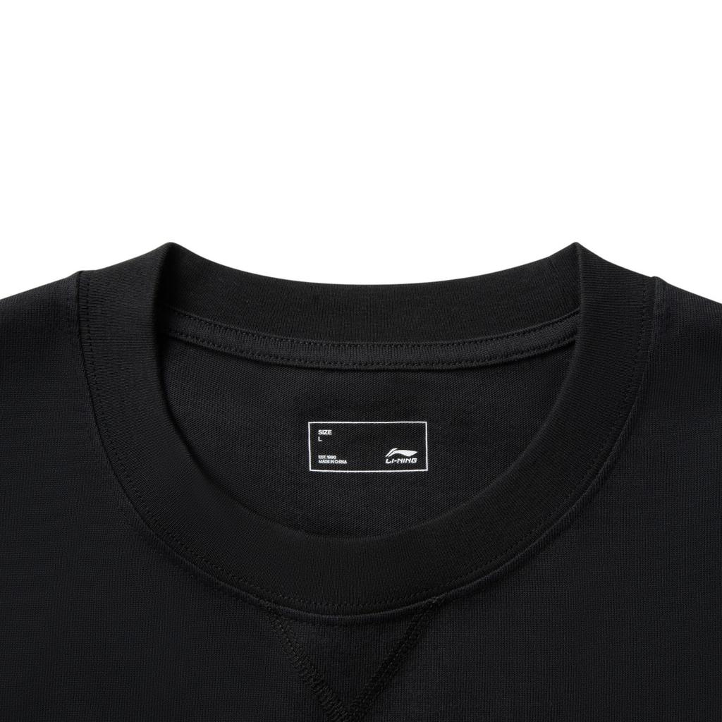 Li Ning Sports Lifestyle Series High Street American Vintage Casual Simple Letter Solid Color Round Neck Pullover Short Sleeve T-Shirt AHSV283-3