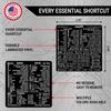 SYNERLOGIC Mac OS Quick Reference Keyboard Shortcut Stickers for MacBook 1 (M/Intel) + Word/Excel (for Mac) - Air/Pro/iMac/Mac/Mini (Black, set)