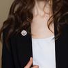 Light Luxury Crystal Sunflower Brooch, High-End Women'S Exquisite Sunflower Suit Pin, Fixed Clothes And Accessories, Corsage.