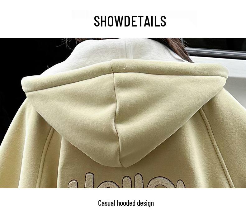 Girls' Korean-Style Hoodie Cardigan - Spring/Autumn 2026 Collection for Medium/Large Children, Stylish Hooded Top