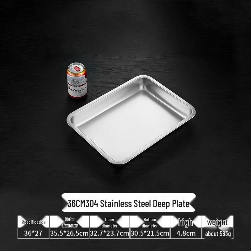 Food Grade Stainless Steel Square Tray