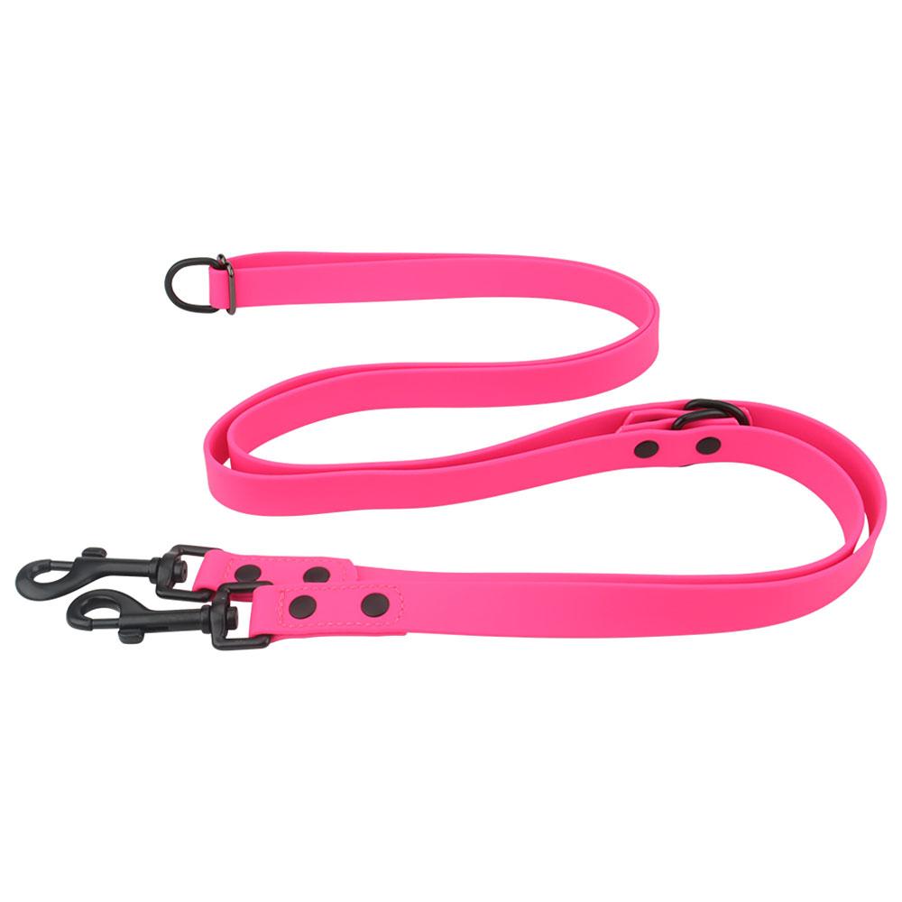 PVC Waterproof Dog Leash Double-headed Pet Leashes Outdoor Walk Training Soft 2 Heads Traction Rope Cross-body