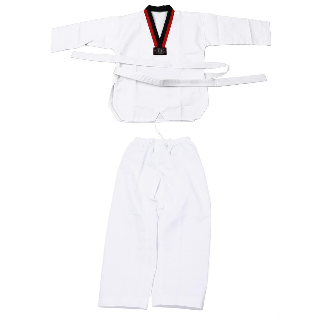 Kids Taekwondo Uniform Breathable Drawstring Elastic Waist Short Sleeve Taekwondo Training Outfit Taekwondo Uniform 150