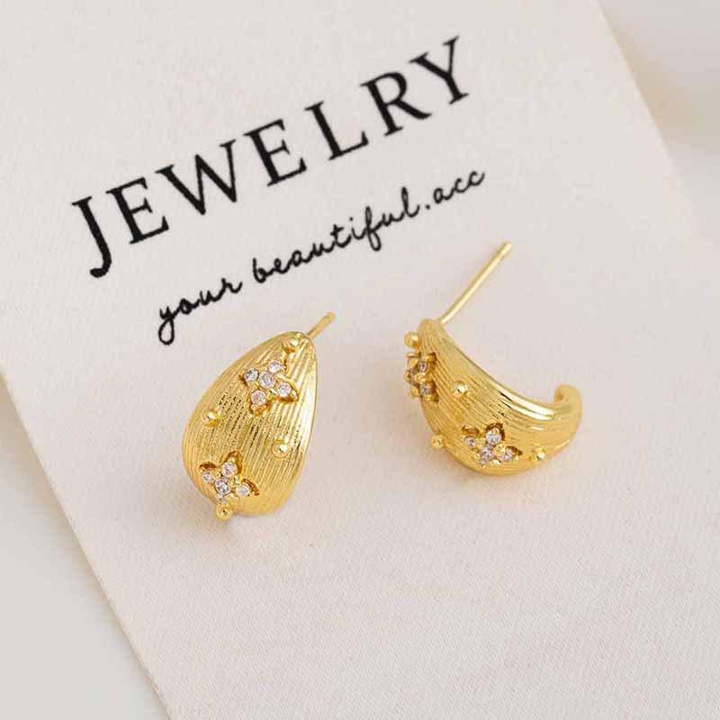 Korean Style Geometric Circle Earrings: Elegant, Versatile Ear Jewelry for Women and Students