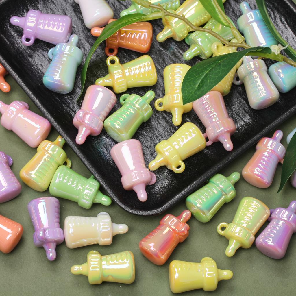 DIY 5Pcs for Crafted 20.8*33.7mm Handmade Material Loose Beads Feeding Bottle Fashion Jewelry Accessories