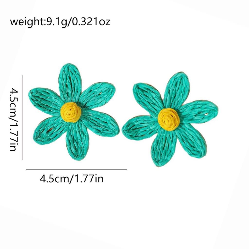 Weaving Flower Earrings For Women, Niche Flower Petals Bohemian Vacation Style Jewelry Gift