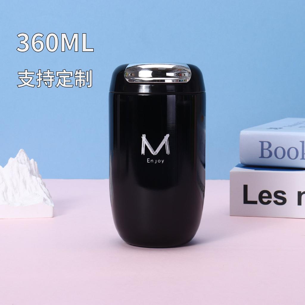Retro glossy goose egg coffee cup light luxury high-end pocket cup 111 stainless steel thermos cup souvenir water cup