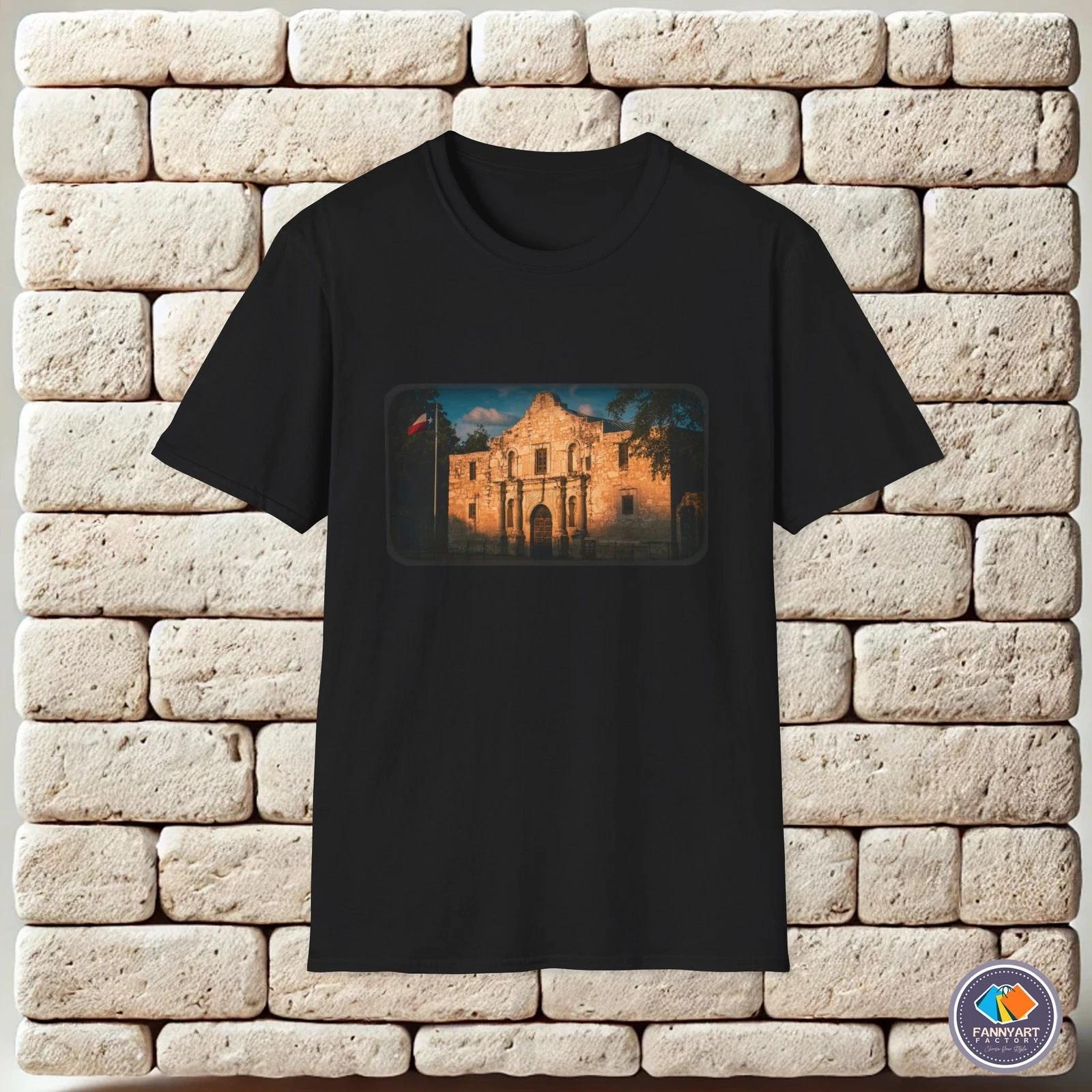 Alamo Fortress Shape Unisex T-Shirt 4XL