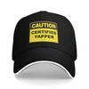 Caution Certified Yapper Baseball Cap Sunscreen New Hat Kids Hat Unisexs Big Size Hat Unisexs Womens
