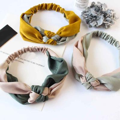 2020 Lady Headdress Plaid Bow Headband Turban Elastic Headwear Head Wrap Women Hair Accessories for Women Striped Hair Bands