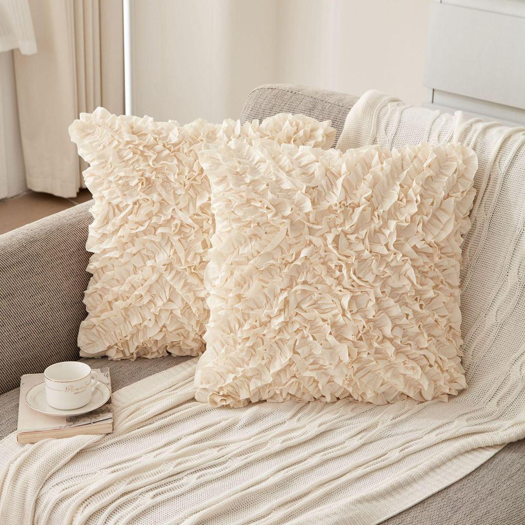 Handmade Embroidered Lace Pillowcase for Sofa or Bedside Cushion