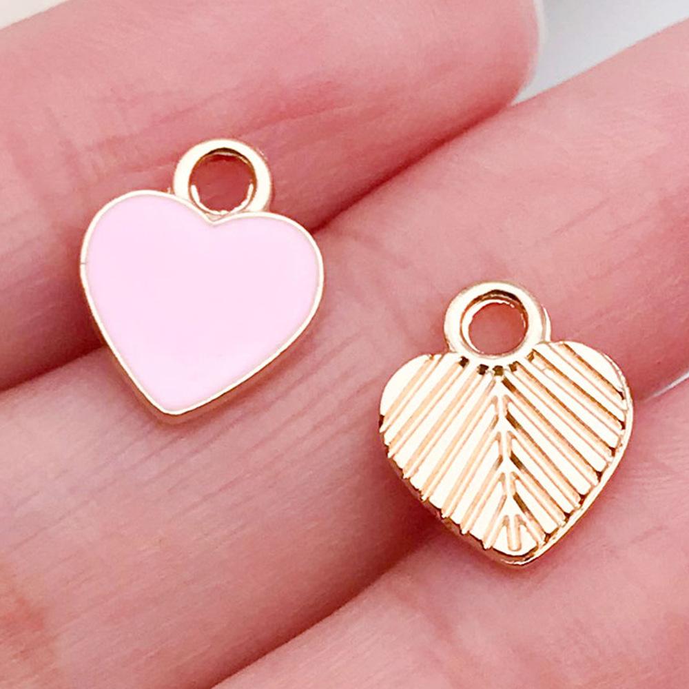 Red And Love Heart Peach Jewellery Accessories Diy Bracelet Keychain Necklace Pendant Alloy Oil Drop