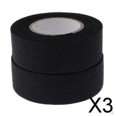 3x2Rolls Wearproof Skid Resistance Sports Ice Hockey Stick Tape Black