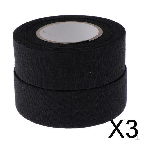 

3x2 рулона износостойкая противоскользящая спортивная лента для хоккейной клюшки черная